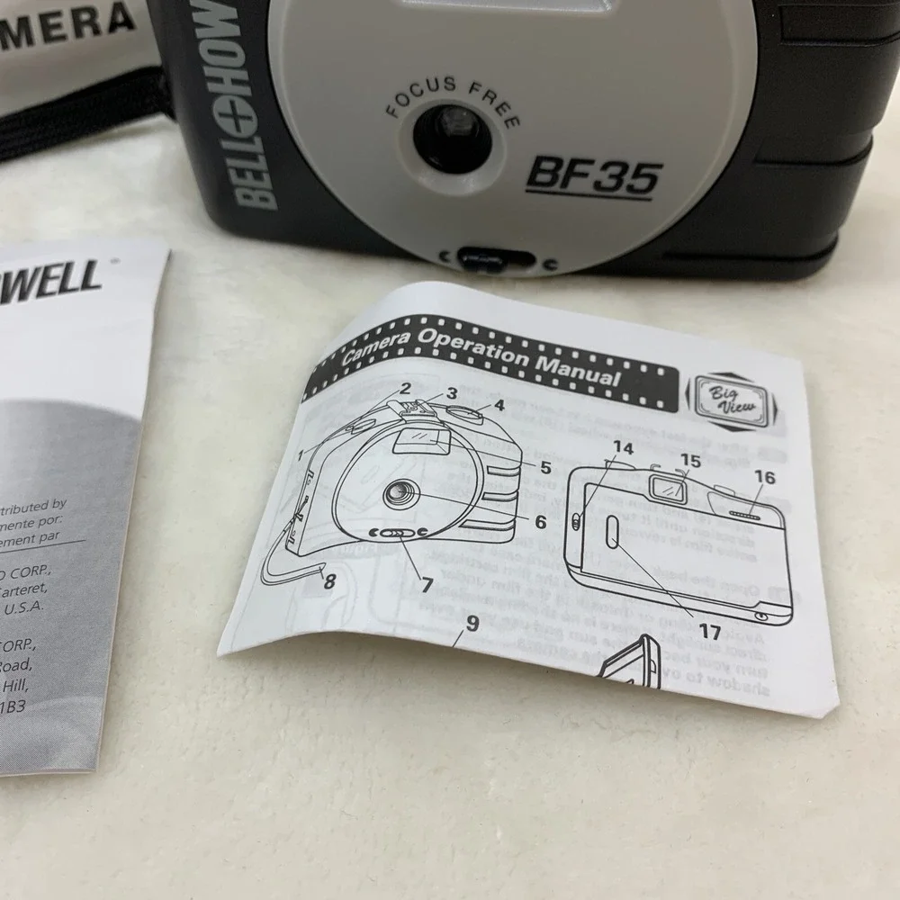 New Bell‎ Howell BF 35 Big Finder 35mm Camera Redeye reduction auto focus flash
